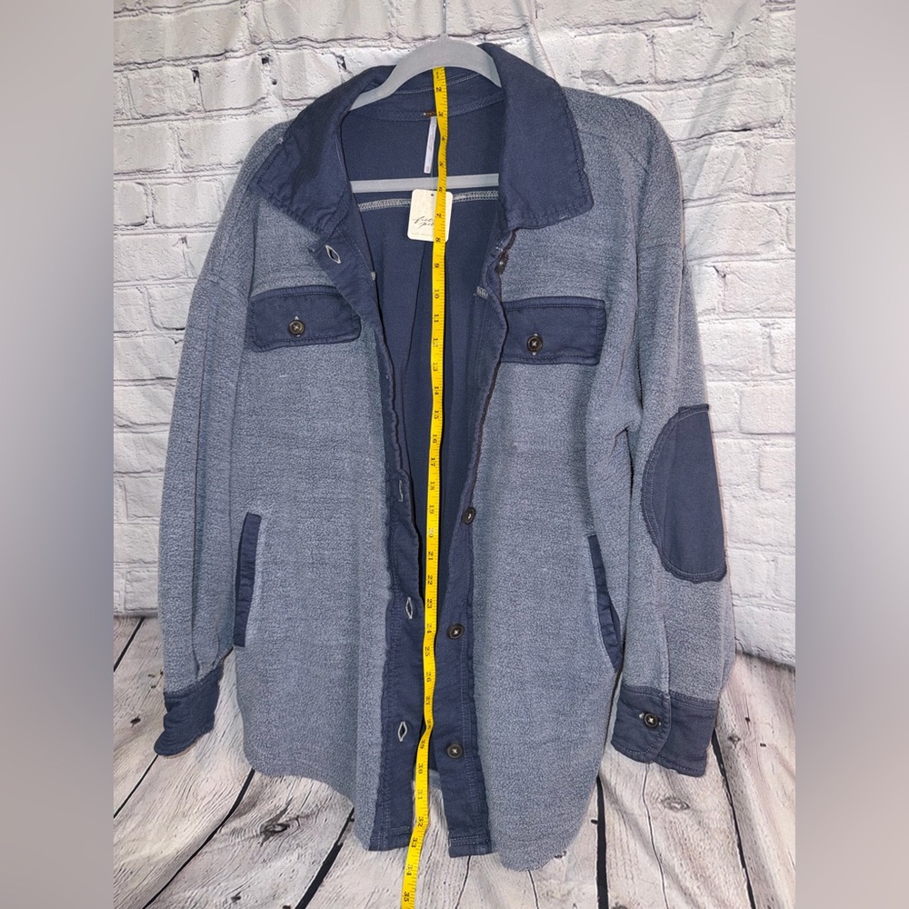NWT Free People Ruby Shacket - Navy/Oceana Blue - Oversized - XS & Medium - Picture 16 of 17